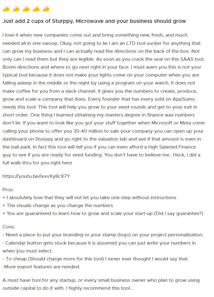 jj_ladaga's tweet photo. Quite possibly one of the nicest reviews of @Sturppy I've ever received. I'm not crying, you're crying 😅 https://t.co/yRmBnnxSvn