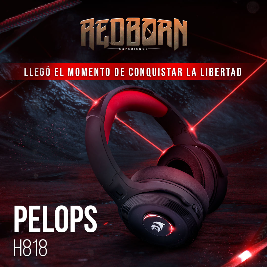 RedragonLA's tweet photo. La conexión inalámbrica de 2,4 GHz de los Pelops H818 transfiere el sonido con la misma velocidad y fidelidad que los sistemas cableados, a una distancia de hasta 8 metros ⚡🎧
Olvidate de los tirones del cable y festejar las victorias con la más absoluta libertad 🙌
#Redborn https://t.co/wN5Uyfzr01