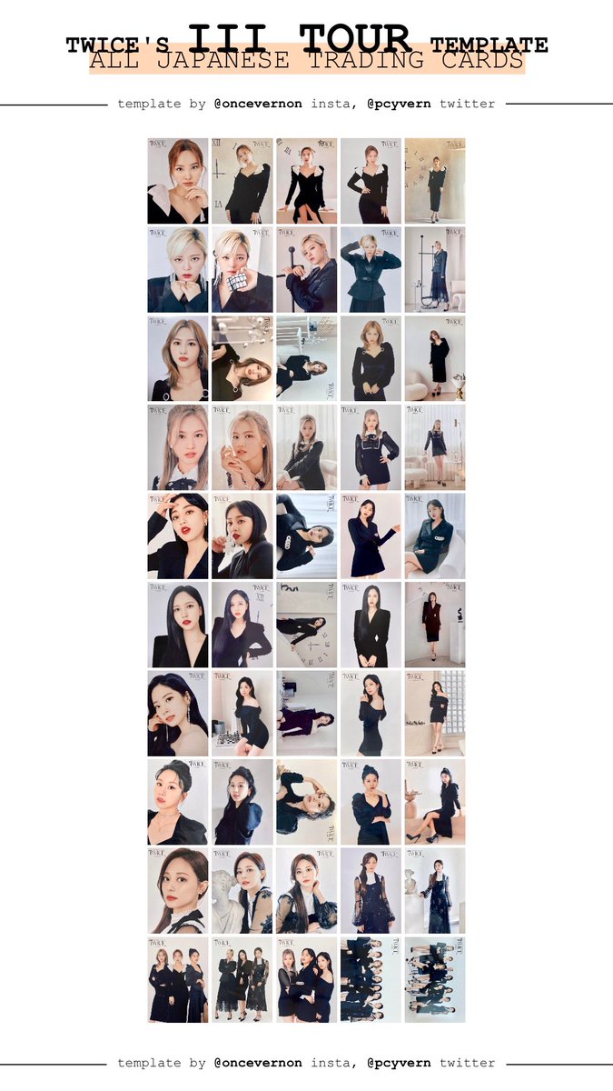 full ot9 template for all the japanese trading cards for twice 4th