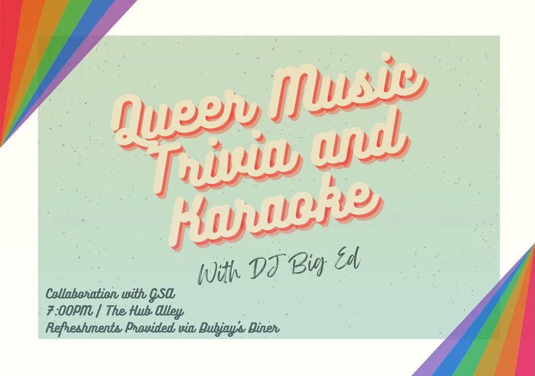 dubjaygsa's tweet photo. We will also be collaborating with @sabdubjay on this event as well as a Queer Music Trivia event on April 8! https://t.co/vefvzHyLVQ