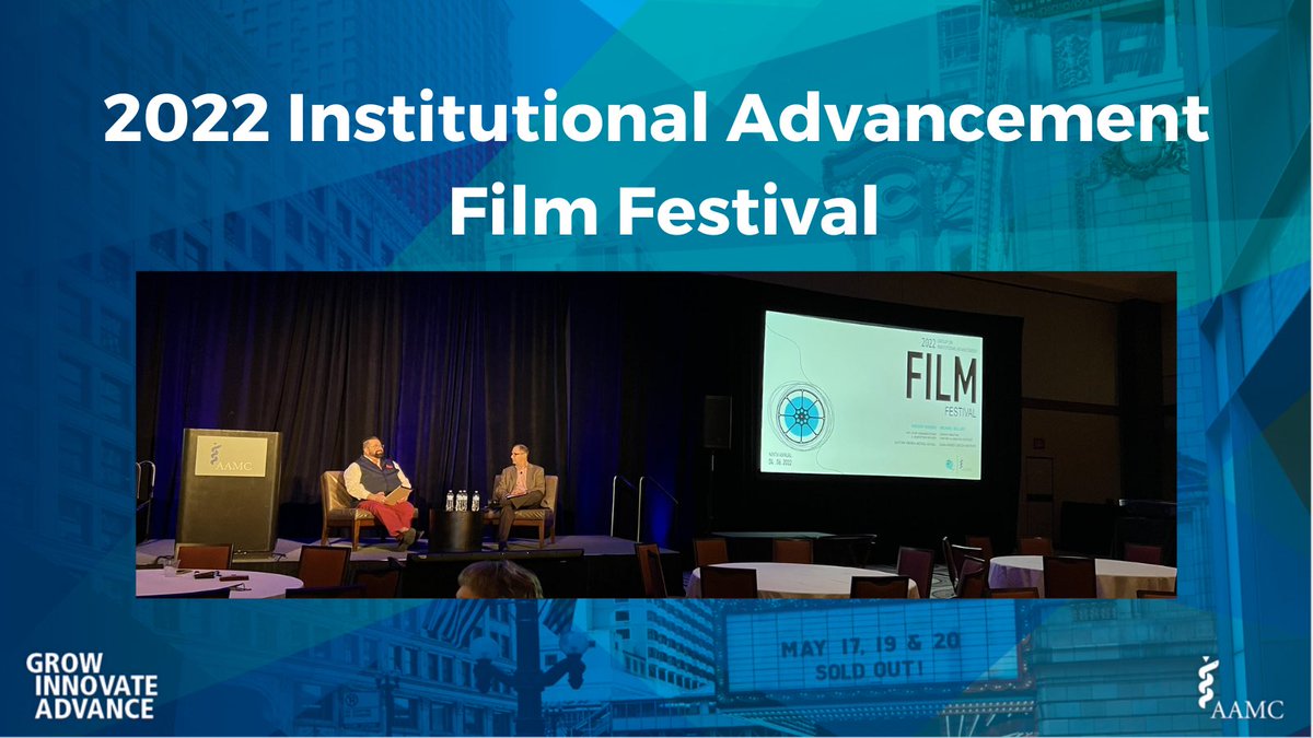 AAMCGIA's tweet photo. Thank you to @varhodes &amp; @MichaelBuller99 for an inspiring &amp; moving #institutionaladvancement film festival #GIA22 https://t.co/X0clcDKLdp