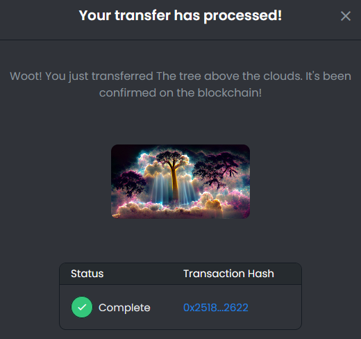 SolaciousNFT's tweet photo. Congratulations @jannaralaza you won the giveaway! 
The transfer is complete =) https://t.co/ESAEsDxdkQ
