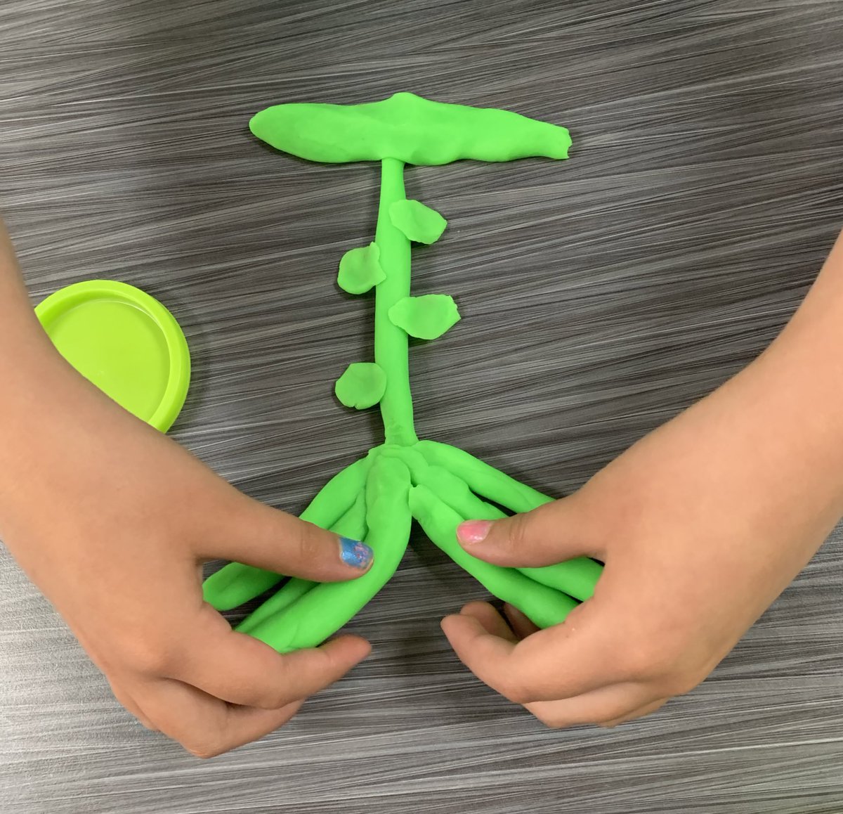 FSmeef's tweet image. Just a few examples from our k-2 #German Explorers sculpting Frühblüher (early spring blooms). Students were chatting away at the different colors and shapes using one of their favorite phrases right now - “Soooo schön”! #OFOD #WeDeliverExcellence