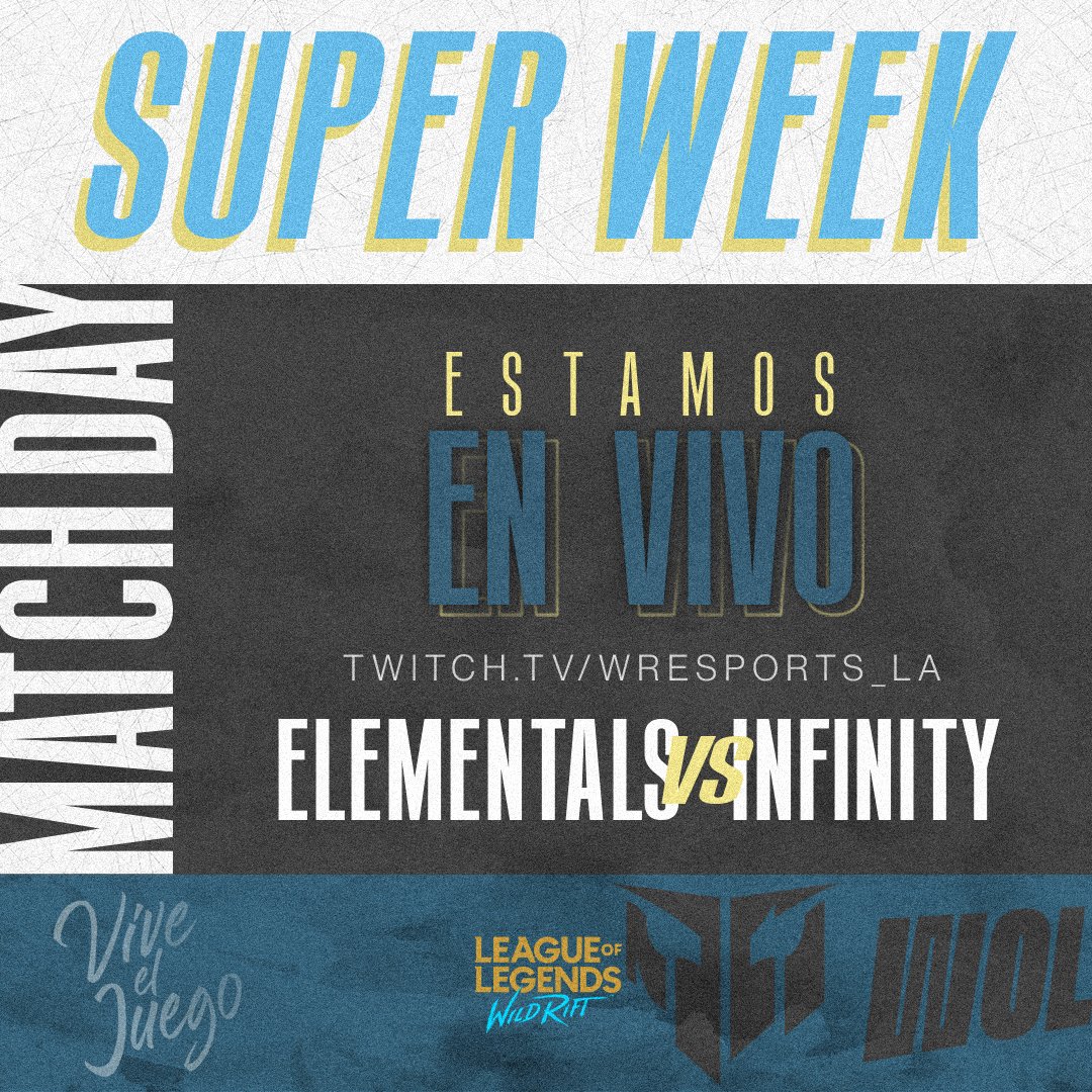 🔥⛰Elementals Gaming🌊🌫 (@elementals_gg) on Twitter photo ⭕¡ESTAMOS EN LA GRIETA!⭕
📺twitch.tv/wresports_la
🆚 <a href="/InFinitye_sport/">INFINITY 🚀</a>
Ya estamos en vivo, te vemos ahí💪🏽
#ViveElJuego🎮 #WildRift #WRELatam ⭕¡ESTAMOS EN LA GRIETA!⭕
📺twitch.tv/wresports_la
🆚 <a href="/InFinitye_sport/">INFINITY 🚀</a>
Ya estamos en vivo, te vemos ahí💪🏽
#ViveElJuego🎮 #WildRift #WRELatam
