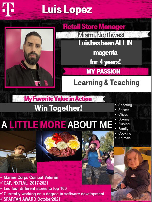 Thank you to the teams and leaders that helped me get here 🔥🥹🔥 #leadership #letsgetit #Magenta #TMobile