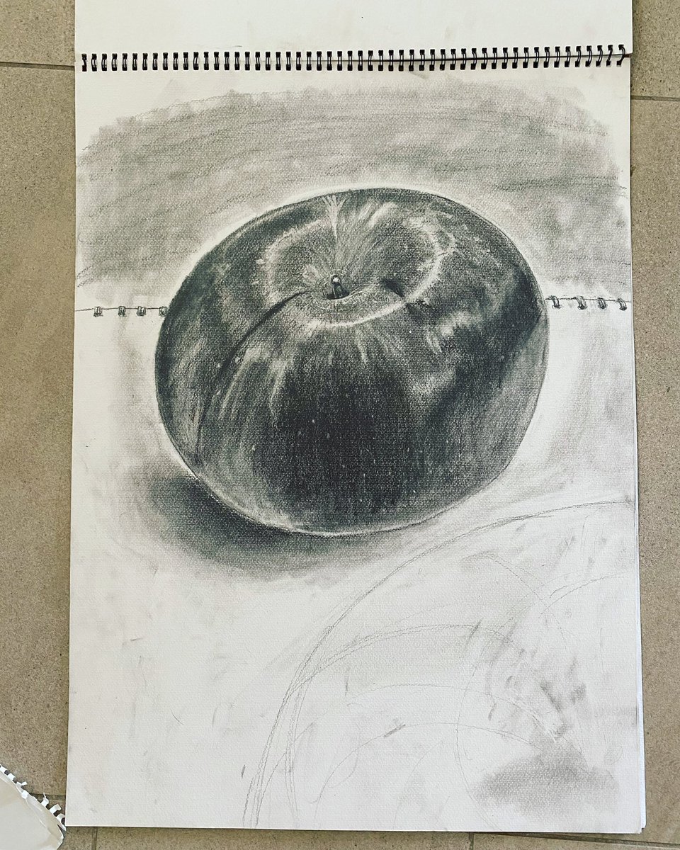 bubbleblue132's tweet photo. Here have my dramatic apple. Totally didn’t eat it before finishing the drawing….no sir!
#Pencildrawing #ArtistOnTwitter #sketchbook #classart https://t.co/gB53aD4AiF