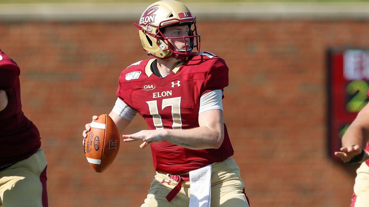 ⭐️@CGSAllStar Pro Day Result @ElonFootball: Davis Cheek QB HT: 6020 WT: 216 40: 4.82 SS: 4.31 3C: 7.35 VJ: 33” Broad: 9-7 ✅ Threw for 2,924 w/17 TD’s ✅ 2nd Team All-@CAAFootball @cheek2017 🔥🔥