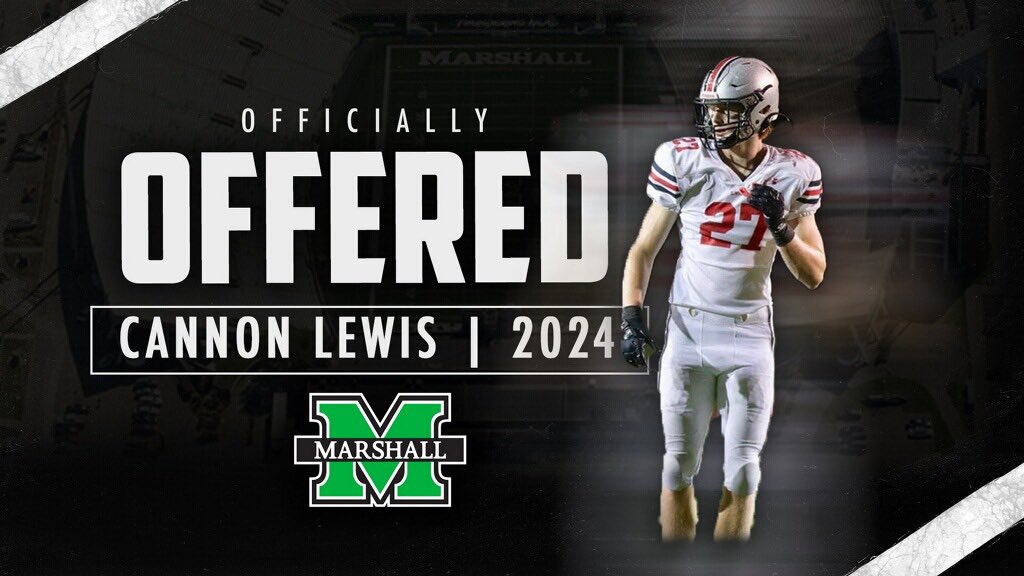 CannonLewis4's tweet photo. Extremely excited to receive an offer from @HerdFB! Thank you so much to @CoachHuff !! @Legg62 @CoachMO_MU @CABELLFOOTBALL @coachsalmons1 https://t.co/o1aFnJxIXi