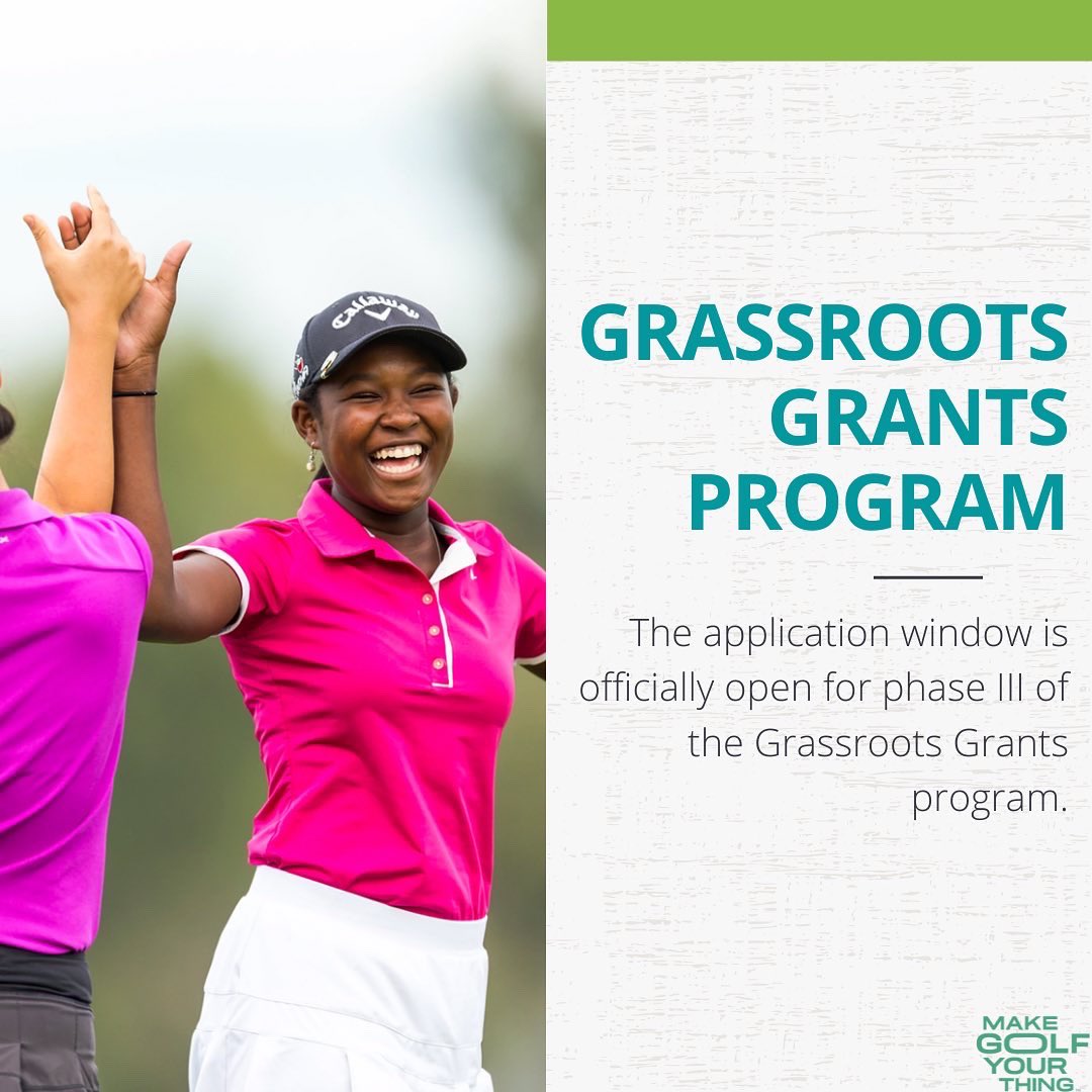 MackMamaGolf's tweet photo. Check out the application for the Grassroots Grants Program! ⛳️ https://t.co/vtkuJiRc3D