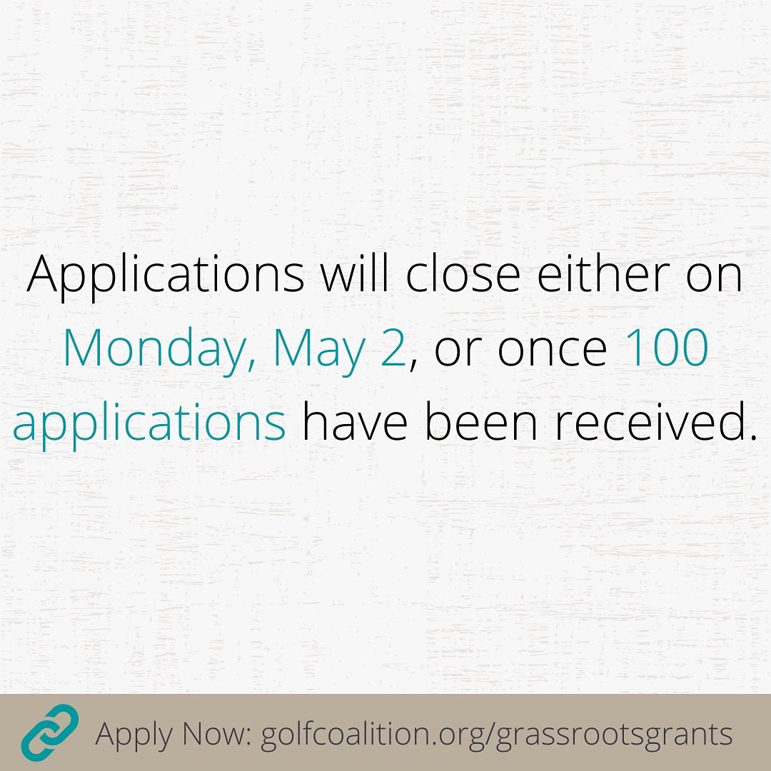 MackMamaGolf's tweet photo. Check out the application for the Grassroots Grants Program! ⛳️ https://t.co/vtkuJiRc3D