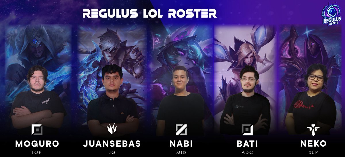 EsportsRegulus's tweet photo. Y así con mucho gusto nos encanta poder presentar a todo el Roster de LoL. Vamos chicos mucho éxito. #RGSWin #GoRGS https://t.co/GOuxD4b4FT