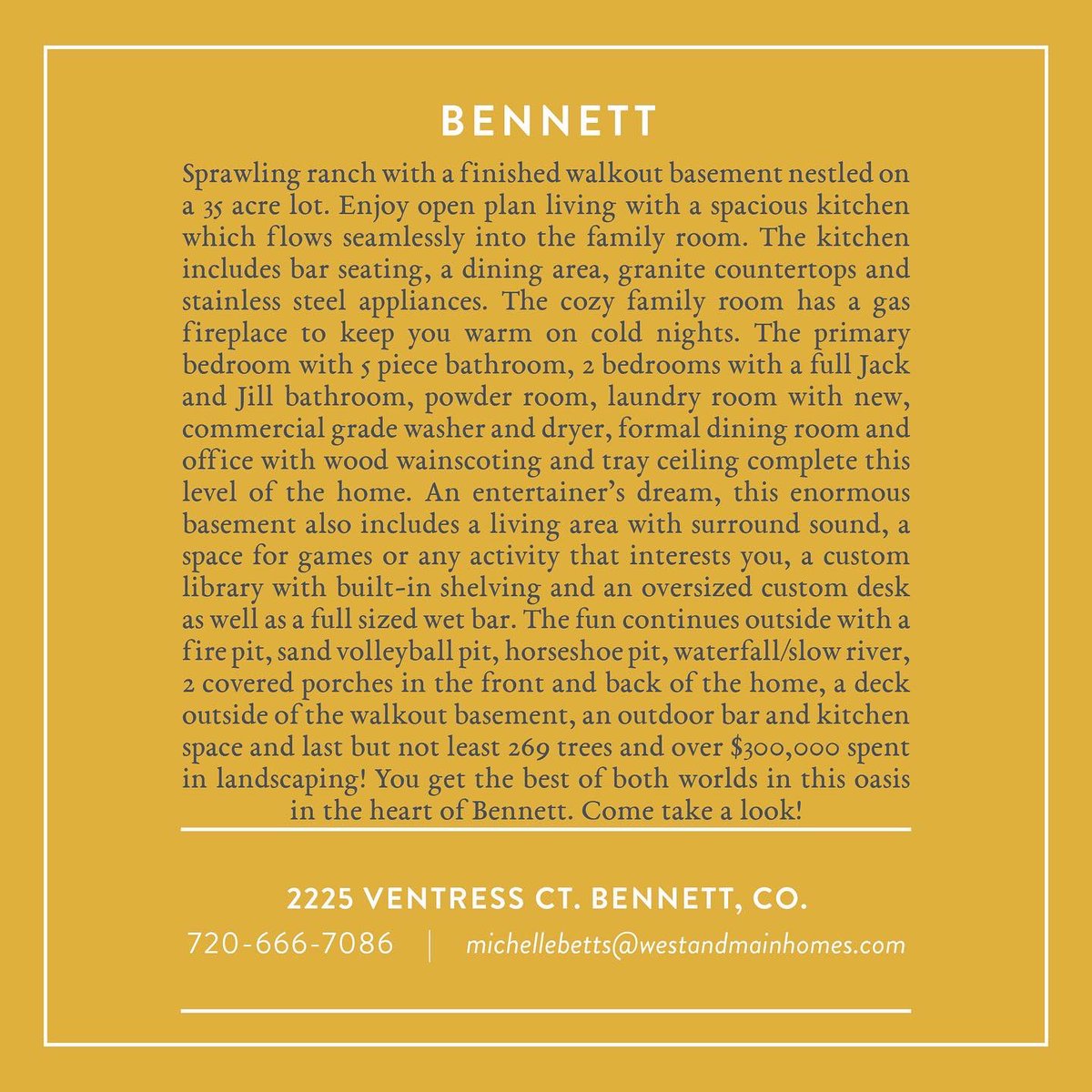 Michelle_Betts_'s tweet photo. Coming on the market this Friday! #DenverRealEstate #Realtor #RealtorLife #Denver #Bennett #Land #ColoradoSunsets https://t.co/A5Ims04TQ4 https://t.co/b5OjrP8M9g