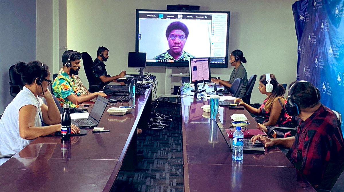 spc_live's tweet photo. #HappeningNow 

Vaka Moana: A Safe Pacific Ocean virtual satellite lab underway, contributing toward the @UNOceanDecade Safe Ocean Virtual Lab across the planet

It’s not too late to join us! Register here: https://t.co/6xyeHbmica

#PCCOS #GEMDiv #KnowYourOcean #SafeOcean https://t.co/yMK3Jek3mG