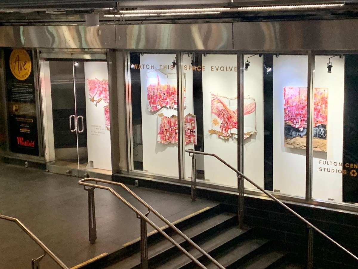 ChinatownNYC's tweet photo. Check out @veryfinaart at Fulton Center Studios (200 Broadway), one of three artists in residence. KY Fina Yeung. KY Fina Yeung is creating an installation out of recycled cardboard from the center itself. #artontheavenyc #artontheavenue #finayeung #kyfinayeung #fultoncenter #art https://t.co/981ZDqMl1Z