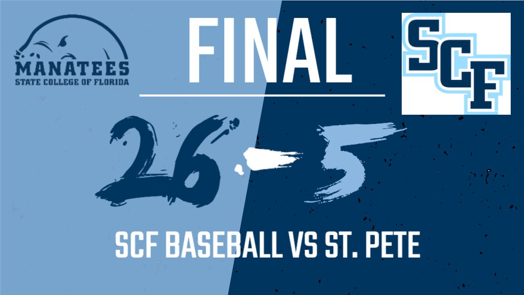 SCFManatees's tweet photo. Baseball busted out 26 runs tonight vs. St. Pete! https://t.co/PwTOeL7yky