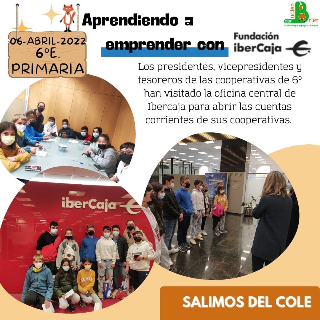 ceiplucienbriet's tweet photo. Visita a la oficina central de Ibercaja. Gracias al programa aprendiendo a emprender desarrollamos el espíritu emprendedor del alumnado, trabajando de forma globalizada varias asignaturas y desarrollando su parte más creativa #aprendiendoaemprender #ibercaja #innovaciónEducativa https://t.co/DeE9ff198F
