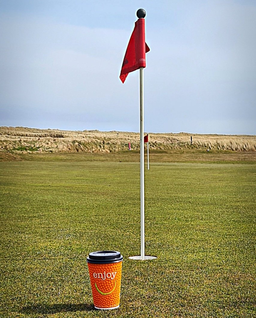 Heading on to the course then grab a takeaway coffee from us here <a href="/Restaurant1777/">Restaurant 1777</a> within <a href="/FraserburghGolf/">7th Oldest Golf Club in the World</a>
