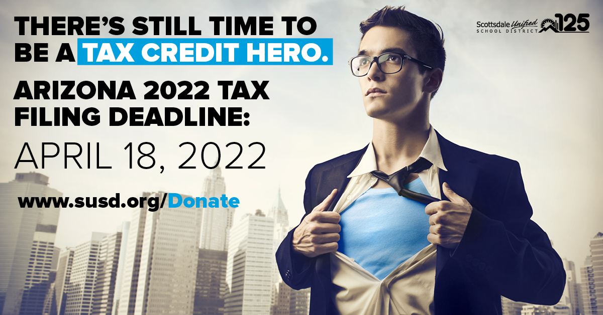 MMSSUSD's tweet photo. AZ law allows taxpayers to receive a dollar-for-dollar tax credit, up to $200 for individual filers &amp; $400 for married filers for contributions made to SUSD schools. You can claim your tax credit when filing your AZ State Income Tax return. Learn more... https://t.co/8HVGZVBIu7 https://t.co/Fgi71P0Opg