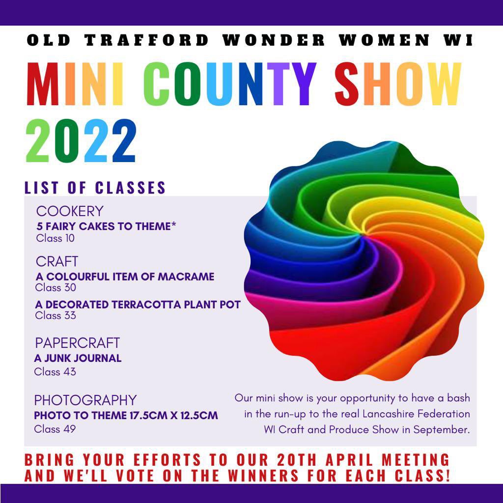 Next meeting we celebrate our Birthday with a Mini County Show!

Take a look at the categories below and give it a try!

👇👇👇👇👇