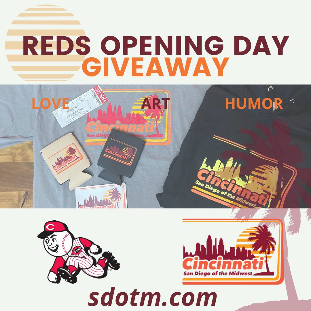Cincinnati: San Diego of the Midwest (@sdotmw) on Twitter photo Our Opening Day Giveaway is now live on instagram: sandiegoofthemidwest. Check out the rules in the caption and enter to win an Opening Day ticket and SDOTM apparel! Our Opening Day Giveaway is now live on instagram: sandiegoofthemidwest. Check out the rules in the caption and enter to win an Opening Day ticket and SDOTM apparel!