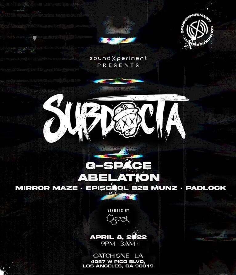 tonybanhkenobi's tweet image. We’re getting wobbly on Friday night for @_soundxperiment event with @subdoctamusic &amp;amp; @gspacebass @abelation @mirrormazebeats @episcool B2B @munzmuzic @padlockmusic 
💥✨✨⚡️
At @catchonela #bassmusic #glitchhop #LA