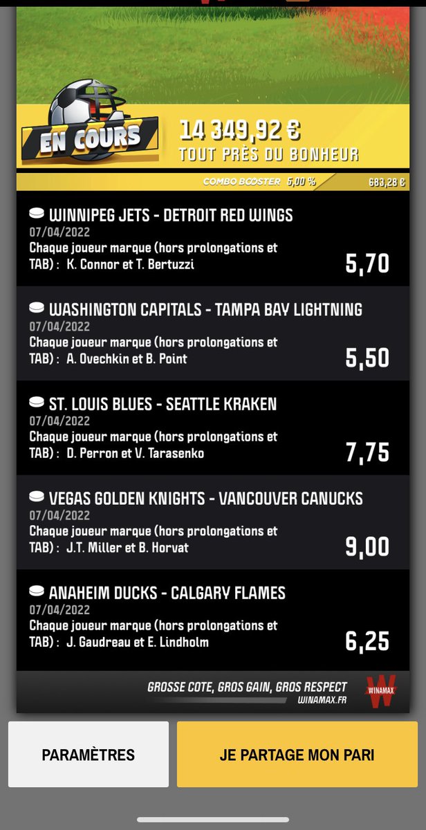 APMBetting's tweet photo. Voici la suite
Je prends également Derek Grant
5.25
Doublé 45
Triplé 450
Bonne soirée bisous
#NHL #TeamParieur #Vibrons https://t.co/OC0nvctMXM
