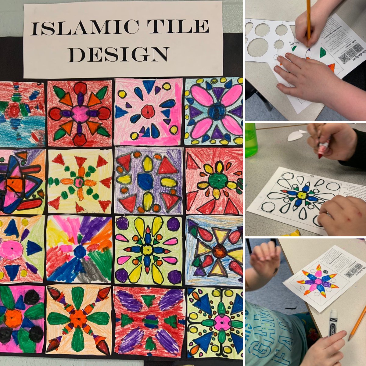 We’ve been learning about shapes and patterns in math. We applied our knowledge as we started to learn about Ramadan and looked at some examples of beautiful Islamic tile designs! <a href="/KCAKentville/">KCA</a>