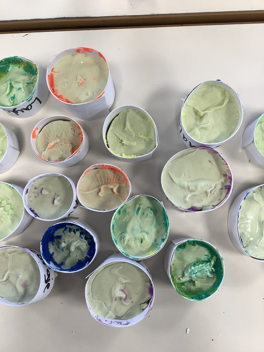 FalmouthPrimary's tweet photo. Our Lobster Class had a go at making their own fossils using alginate to set the mould. They were really impressed with how well they came out and the detail. #creativescientists #learningfun https://t.co/fGjrAoqyDq