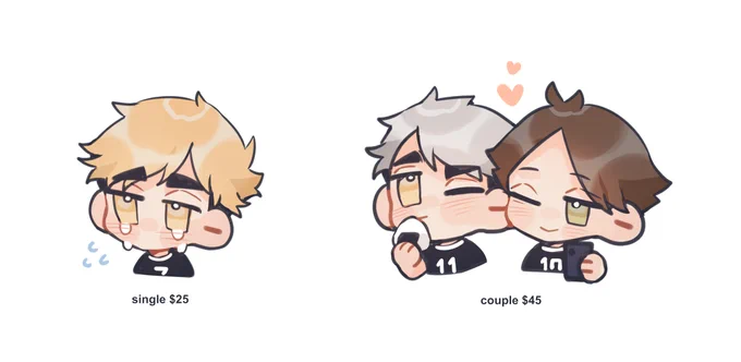 It's been so long so I'm nervous ;; Opening some tiny comms for a little bit if you're interested 👀  Payment is through KoFi link below! Thank you 💖 