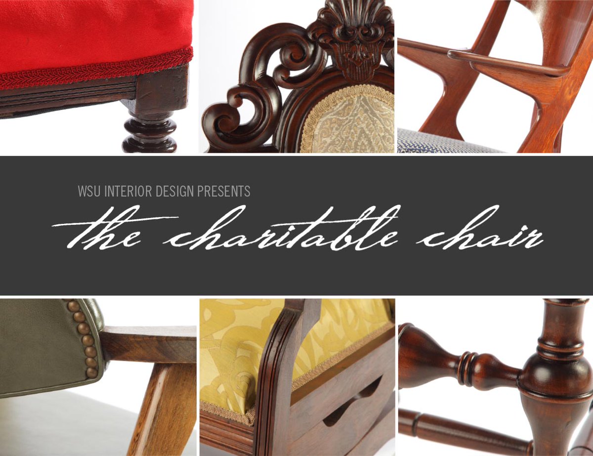WSUsustainable's tweet photo. Join us for Charitable Chair, a fundraiser supporting Weber State's Interior Design Program and Junior League of Ogden. Students have professionally refurbished one-of-a-kind chairs to be auctioned off. Tickets can be purchased at https://t.co/hdXAa0SQwW. https://t.co/B0tB2BWR3p