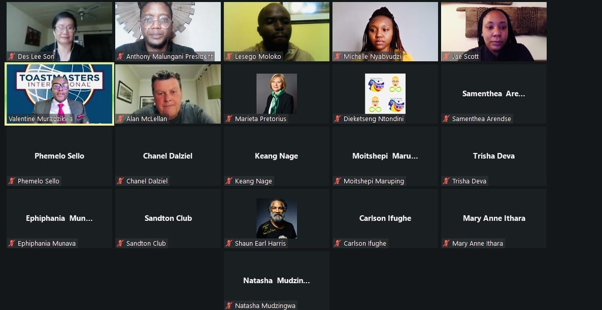 Without genuine efforts, it's impossible to expect a successful event.  A heartfelt thanks go out to all involved and all attendees of our 4th of April meeting.  

As well as a special thanks to the  Toastmaster Of The Day, Jae Scott and Guest Speaker; Valentine Muradzikwa.