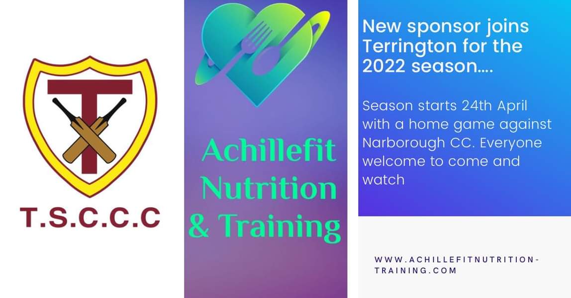Terrington_CC's tweet photo. The club would like to announce our brand new sponsor!
Big thanks to Achillefit 🙏🏼
#Cricket #villagecricket #Sponsored #achillefit #localsponsor https://t.co/NuitvSLtkT