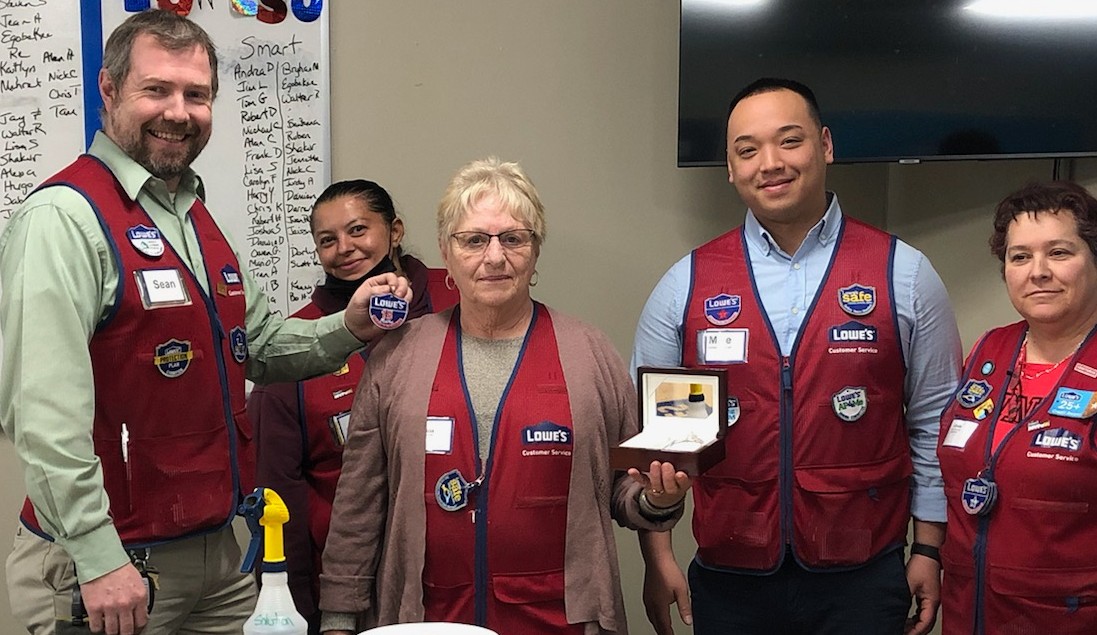 Sean Brady Lowe's Saugus #2372 (@sean_2vsn_88) on Twitter photo Congratulations to Patricia for her 15th year anniversary with Lowe's of Saugus MA. Enjoy your 15 year badge and new bracelet! An amazing associate, she is always Customer Focused! Here's to another 15 years! <a href="/Bracken73P/">KevinPBracken73</a> <a href="/CrowelHeidi/">Heidi Crowel</a> <a href="/Anthony_Battle1/">Anthony Battle</a> <a href="/Chris_R_AHRBP/">Christopher Raposa</a> Congratulations to Patricia for her 15th year anniversary with Lowe's of Saugus MA. Enjoy your 15 year badge and new bracelet! An amazing associate, she is always Customer Focused! Here's to another 15 years! <a href="/Bracken73P/">KevinPBracken73</a> <a href="/CrowelHeidi/">Heidi Crowel</a> <a href="/Anthony_Battle1/">Anthony Battle</a> <a href="/Chris_R_AHRBP/">Christopher Raposa</a>