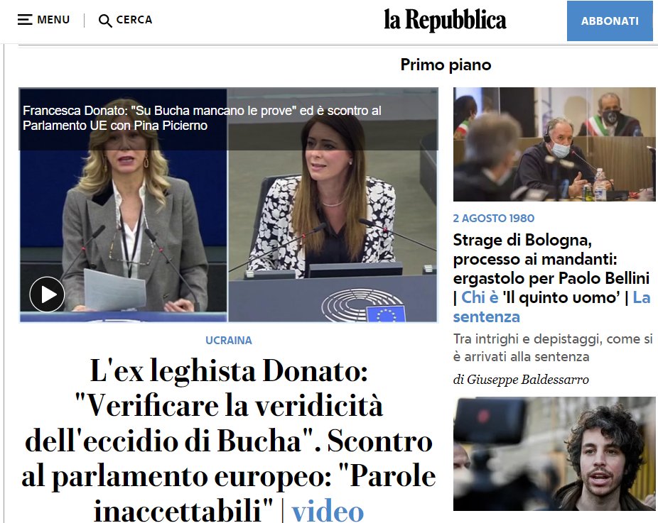 C'è qualcosa di cui non si deve parlare.
Da Twitter al Parlamento UE
#BuchaMassacre