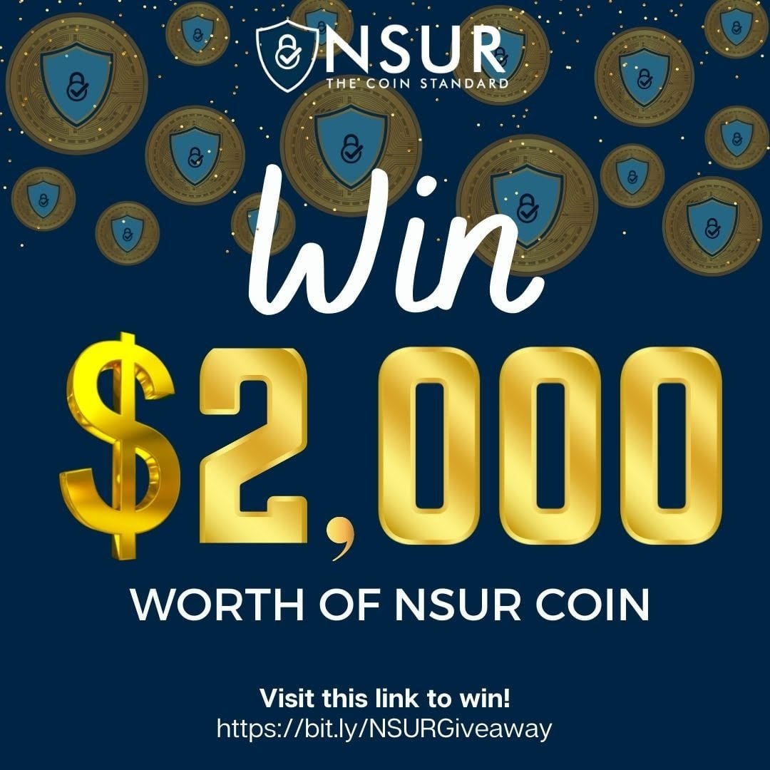 Grab some NSUR coins for yourself 🛡️

gleam.io/qtImS/nsur-hea…