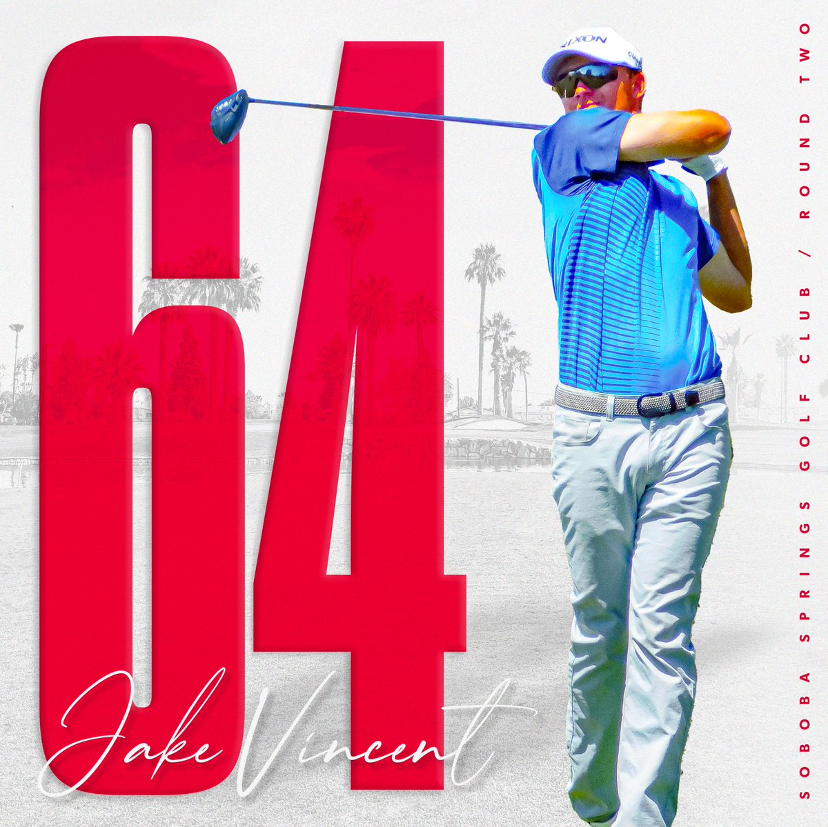 PGATOURAmericas's tweet photo. Calm. Cool. Collected.

After an opening round 66, first round leader @JakeVin15 shoots 6️⃣4️⃣ to extend his lead at Soboba.
#QSchool https://t.co/e2tnlx7mHo
