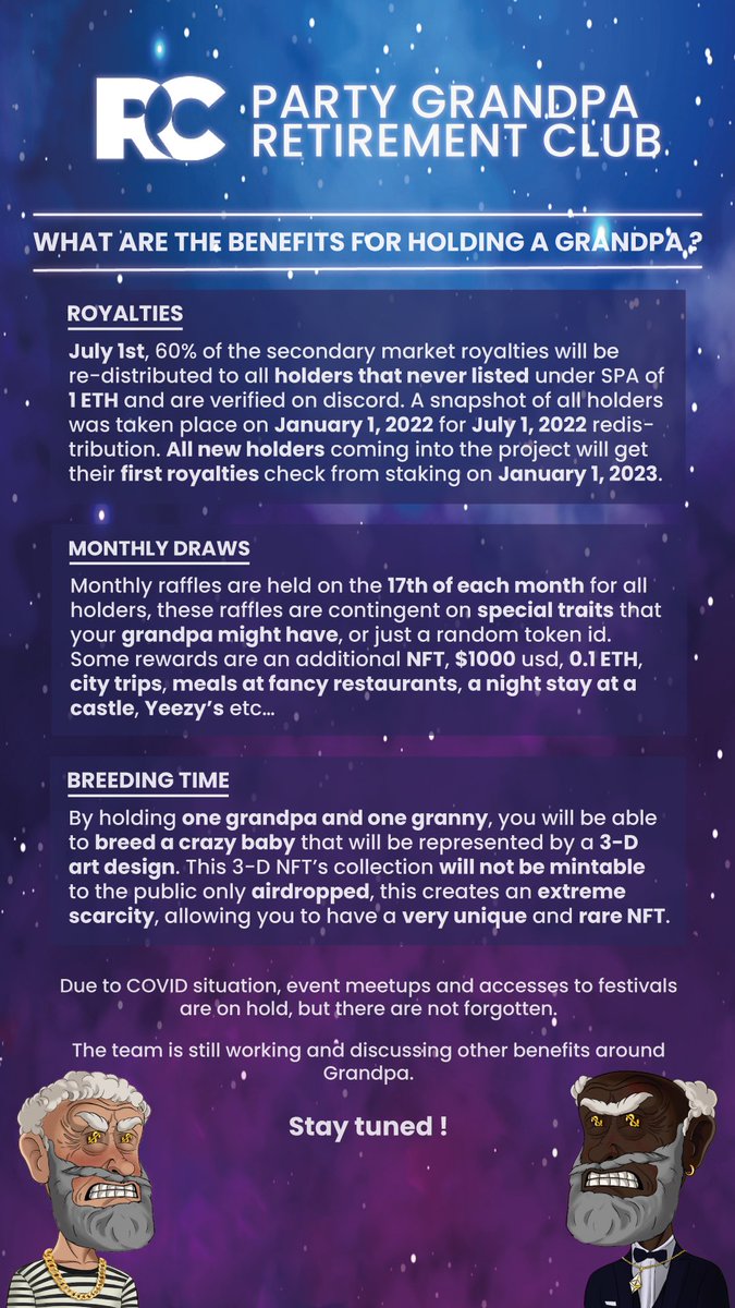 partygrandpanft's tweet photo. Only 3 month to go for our first holder rewards for each grandpa in July 👀🚨🚀 https://t.co/C3jSMMUBMD
