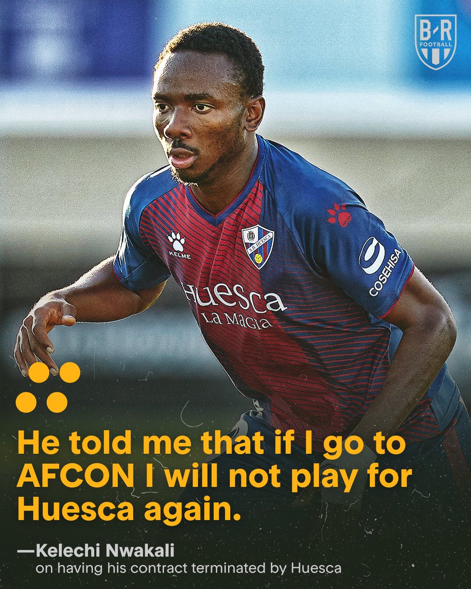 OKWU_ID's tweet photo. In an open letter Kelechi Nkwali accuses Spanish Division 2 side SD Huesca of terminating his contract for playing at the Africa Cup of Nations.

#RespectAfricanFootball https://t.co/62EP7XQQBi