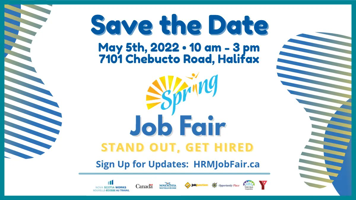 Job_Junction's tweet photo. HRM's largest job fair is back May 5th. Bigger & better: new larger venue & a virtual expo to reach more job seekers.
HRM EMPLOYERS sign up NOW: https://t.co/jVQkzBvdAh
Hosted by #JobJunction, #TEAMWorkCooperative, #YMCAHalifax #OpportunityPlace #NSWorks
#hiring #HRM https://t.co/KfnrR9qn89