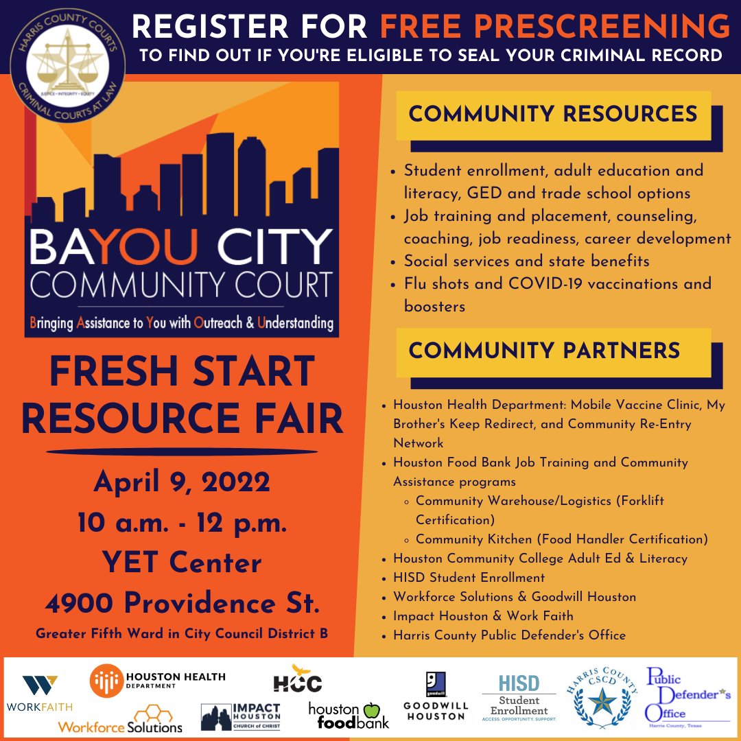 Harris County Courts on Twitter: quot Want to make a FRESH START? Fresh Harris County Courts on Twitter: quot Want to make a FRESH START? Fresh
