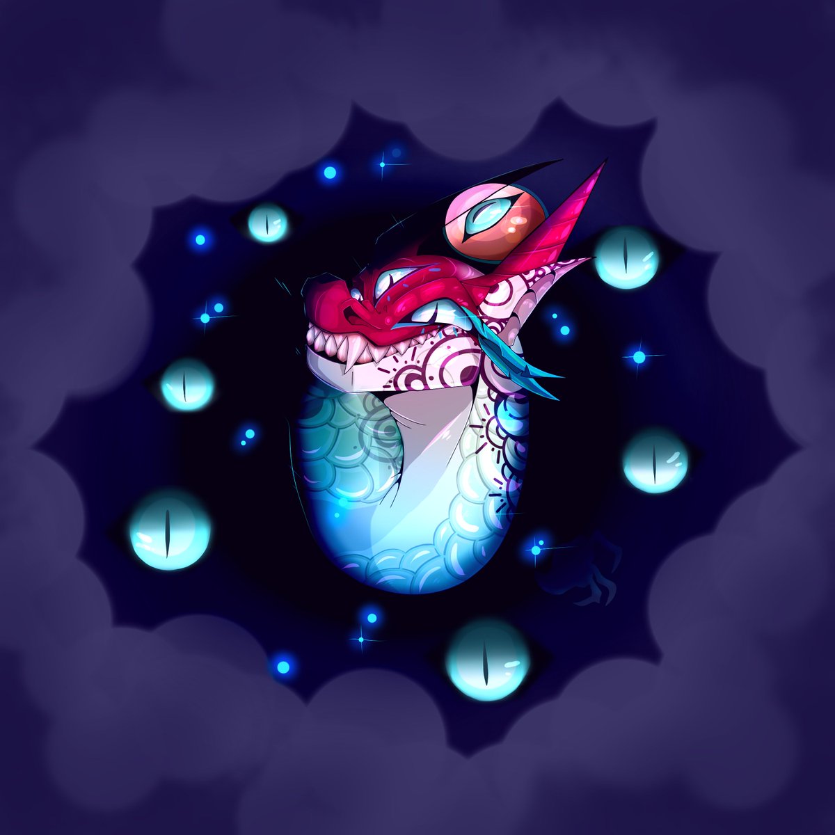 zytorian's tweet photo. A shaded headshot commission for Blueberrypodoboo on Flight Rising!

#flightrising #art #furryart #furry #dragon #spiral https://t.co/XFABKC15wx