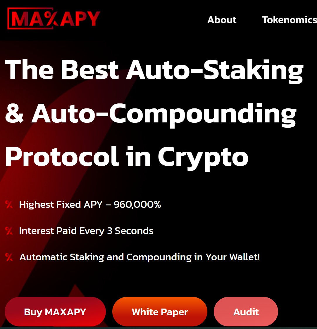 gtadealzone's tweet photo. 🍁 NEW DEPOSIT (JUST LAUNCHED) @MaxAPYFinance

MAX APY Presale
https://t.co/JZ7OG7q6UP

#cryptocurrency
#DeFi 
#DeFiProject
#MATIC
#polygon 
#BNB 
#binancesmartchain
#BUSD 
#Solana
#AVAX
#Bitcoin
#Fantom 
#Ethereum 
#YieldFarming https://t.co/VScHoVUNqP