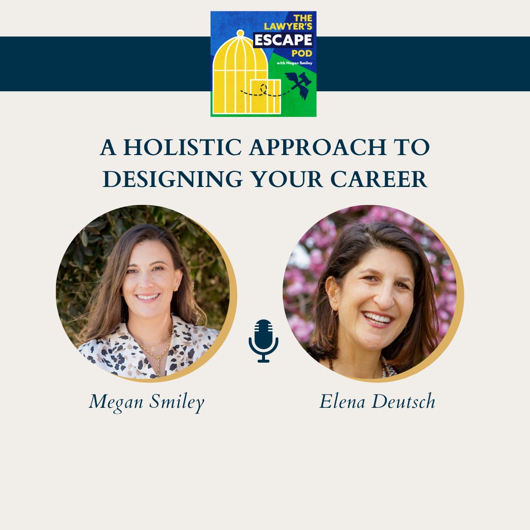 Loved being on The Lawyer's Escape Pod with Megan Smiley. In this episode we dive into our shared appreciation for a heart-centered approach to career planning. Listen in here thelawyersescapepod.podbean.com/e/a-holistic-a…