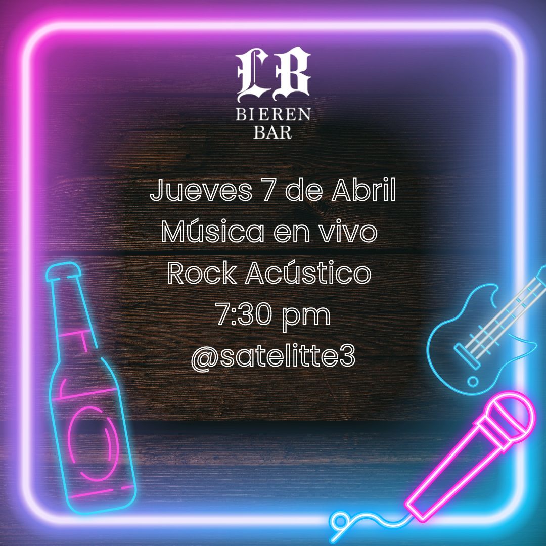 Jueves 7, nos vemos en "LB Bieren Bar" (San Francisco, Panamá 🇵🇦)
Les Esperamos!