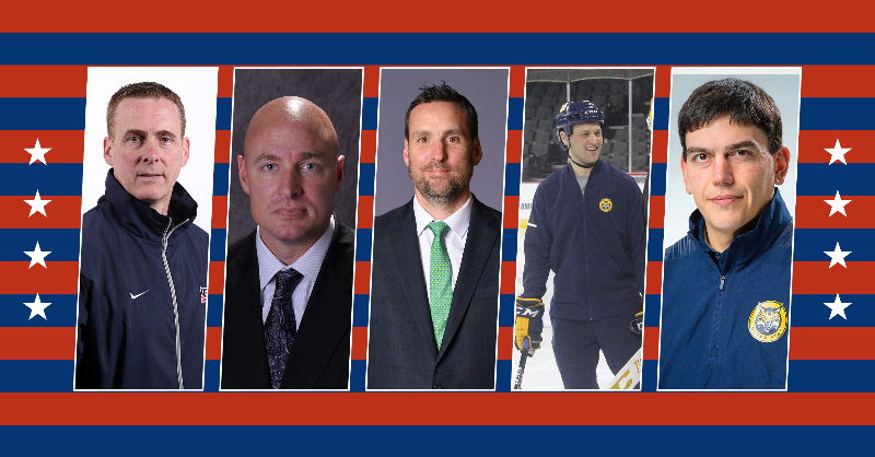 usahockey's tweet photo. The full coaching staff for the 2023 U.S. National Junior Team has been released!
Full staff bios ⬇️
#WorldJuniors