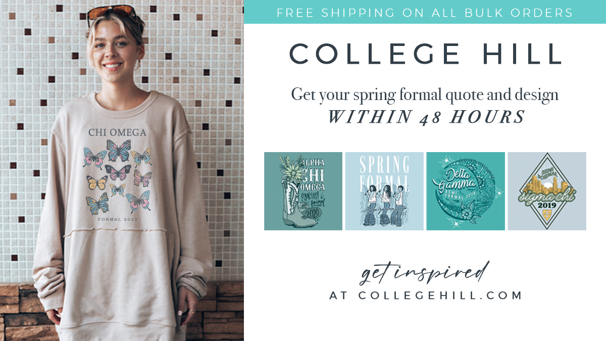 collegehillgrp's tweet photo. We're on standby to get started on your chapter's spring formal design: https://t.co/J4Tj5nq6qU
#graphicdesign #greekgear https://t.co/XJfjjWFvJ6