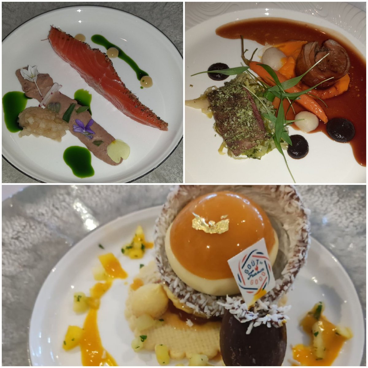 Delicious #GoûtdeFrance meal and closing of #dairychef for <a href="/ficaht2022/">FICAHT2022</a>. Thank you to the culinary students and chefs: <a href="/UlrichHoeche/">Ulrich Hoeche</a> <a href="/AnneOL18/">Anne O Leary</a> <a href="/EamonnHoult/">Eamonn Hoult</a> <a href="/MRuffley/">martin  ruffley</a> <a href="/ReidmaryMary/">Mary Reid</a>, and 1 + 3 year hotel students with <a href="/cogi1792/">Colin Gilligan</a> <a href="/Beatricecoll/">Beatrice</a> <a href="/BMorrissey35/">Brian Morrissey</a> and Helen Owens-Scully