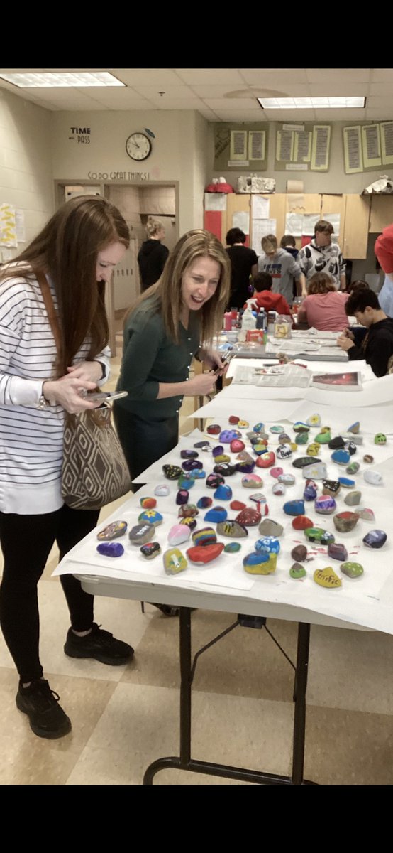 Rock painting is fun!🎨 GHS ROCKS!❤️