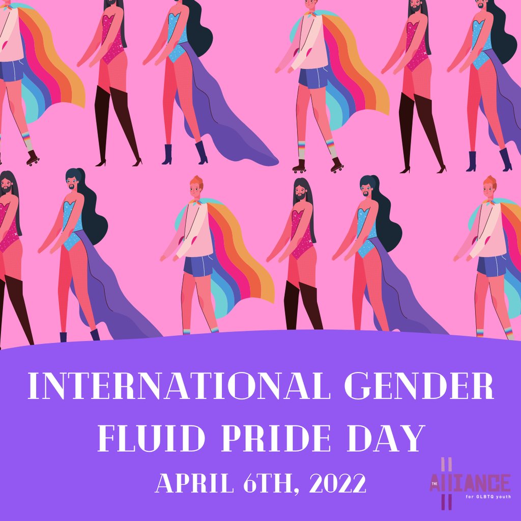 GLBTQAlliance's tweet photo. We're doubly celebrating today! April 6th is also International Gender Fluid Pride Day! We see and celebrate our gender fluid youth, every day! 💗🖤💜💙🤍

#genderfluid #nonbinary #LGBTQyouth #LGBTQkids #genderbending #lgbtqmiami https://t.co/zBt5tDPGFu https://t.co/uiOuFEEDCj
