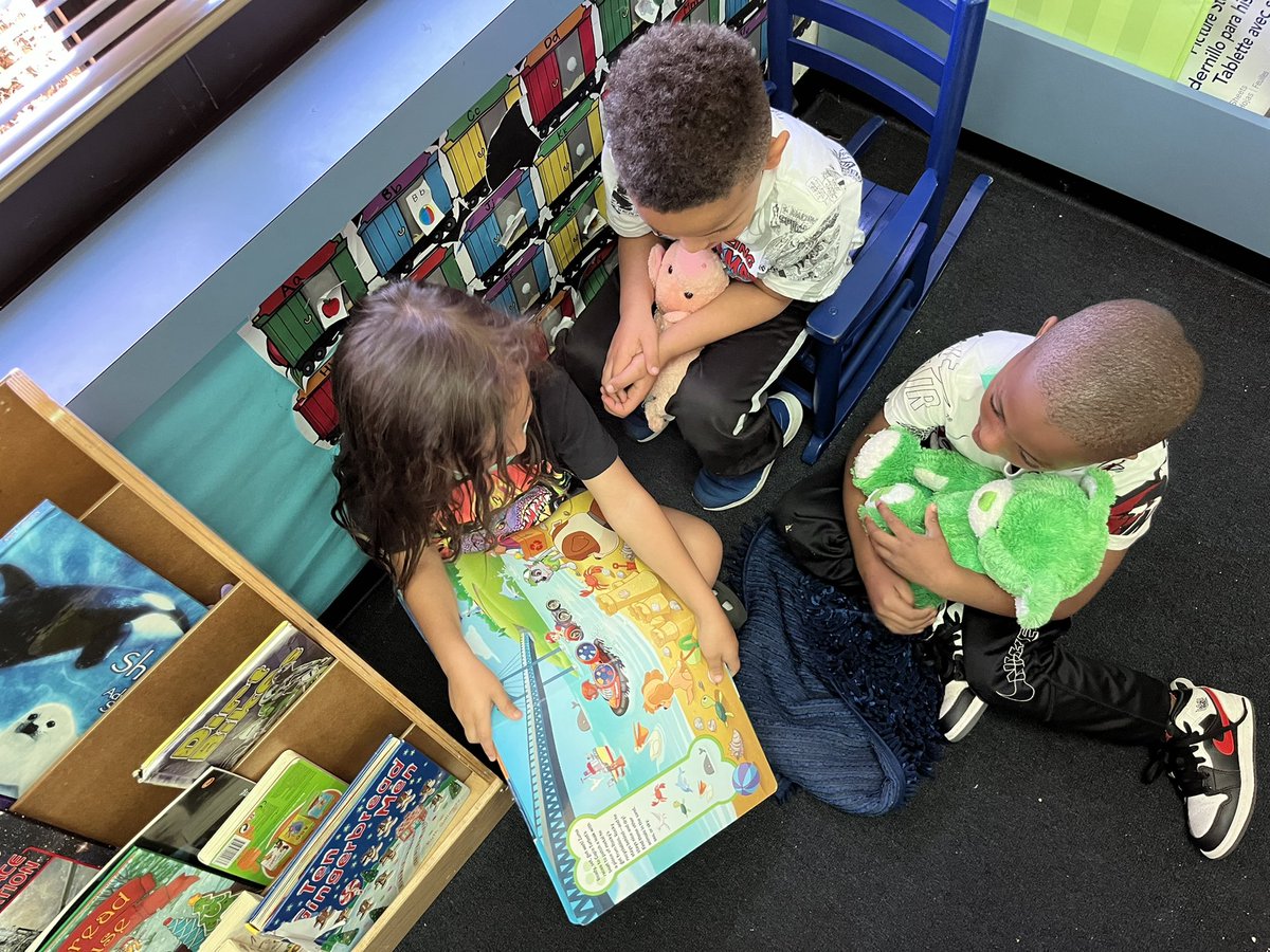 Pre-K readers in learning centers teaching their stuffies all about one of their favorite things- Paw Patrol! Showing their stuffies the pictures, concepts of print, and how to read the story in a fun way. Reading in Pre-K is powerful 💜 <a href="/RRISDPK/">RRISD Prekindergarten</a> <a href="/BluebonnetRRISD/">BluebonnetElementary</a>